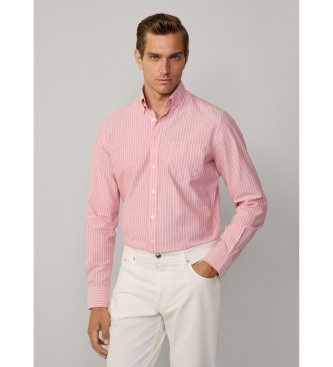 Hackett London Camisa fit tailored Oxford coral