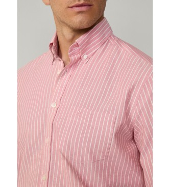 Hackett London Camisa fit tailored Oxford coral