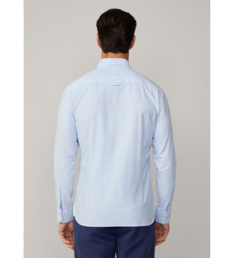 Hackett London Getailleerde oxford overhemd blauw