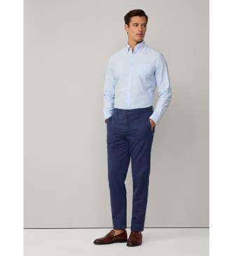 Hackett London Getailleerde oxford overhemd blauw