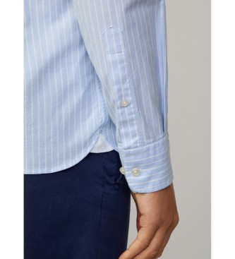 Hackett London Getailleerde oxford overhemd blauw