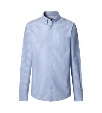 Hackett London Chemise oxford de coupe ajuste bleue