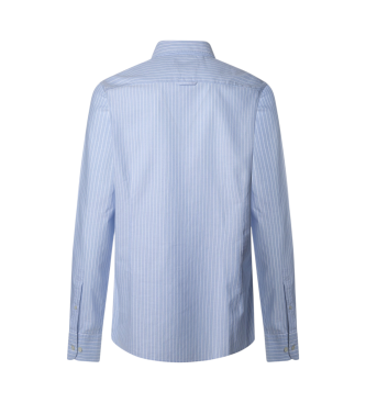 Hackett London Getailleerde oxford overhemd blauw