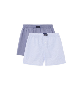 Hackett London Pack of two blue Romb boxers