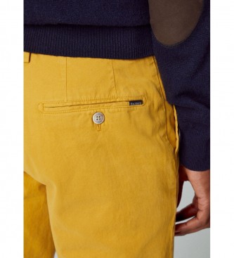 Hackett London Pantalon chino Kensington jaune