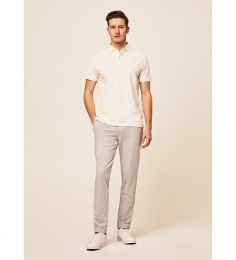 Hackett London Grijs Gemleerde Chino Broek