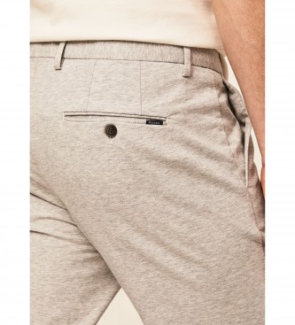 Hackett London Grijs Gemleerde Chino Broek