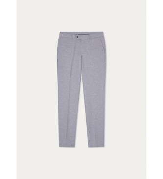 Hackett London Grijs Gemleerde Chino Broek