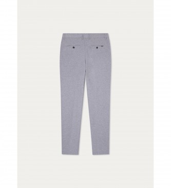 Hackett London Grijs Gemleerde Chino Broek