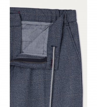 Hackett London Granatowe spodnie ze sznurkiem
