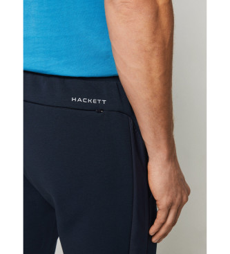 Hackett London Spodnie dresowe hybrydowe granatowe