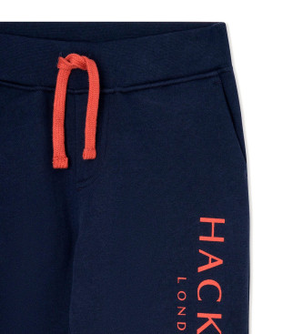 Hackett London Granatowe spodnie joggery