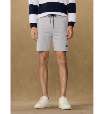 Hackett London Grey logo fleece shorts