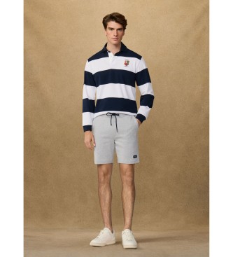 Hackett London Grey logo fleece shorts