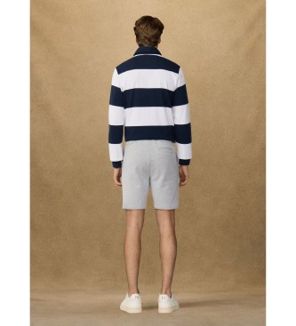 Hackett London Grey logo fleece shorts