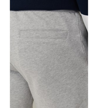 Hackett London Grey logo fleece shorts