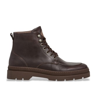 Hackett London Patrick City Leather Ankle Boots castanho