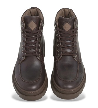 Hackett London Patrick City Leather Ankle Boots castanho