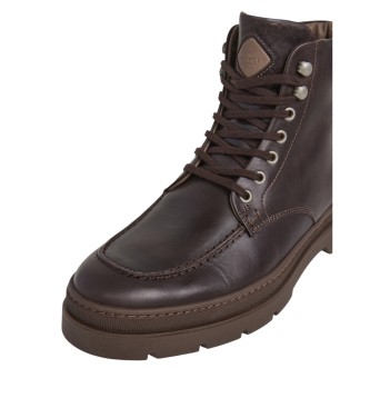 Hackett London Patrick City Leather Ankle Boots castanho