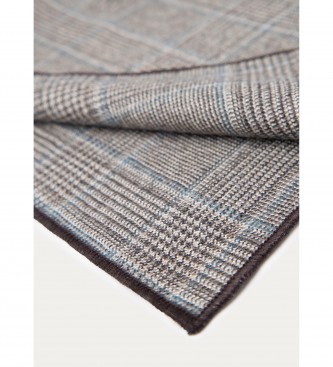 Hackett London Sciarpa Hank Windowpane color talpa