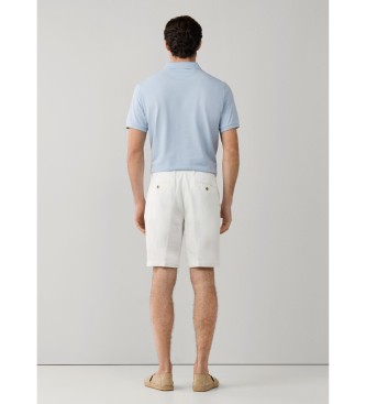 Hackett London White linen Bermuda shorts