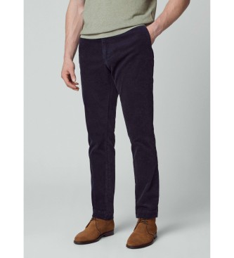 Hackett London Pantaloni in cordoncino pigmentato blu scuro