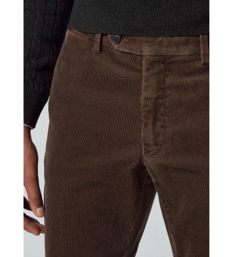 Hackett London Pantaloni in cordoncino di pigmento marrone
