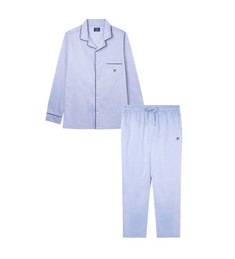 Hackett London Pijama Oxford azul