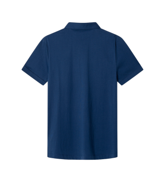 Hackett London Granatowa koszulka polo Pima Fit Classic