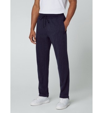 Hackett London Navy striped trousers