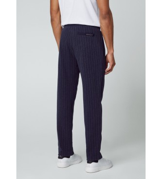 Hackett London Navy striped trousers