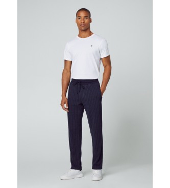 Hackett London Navy striped trousers