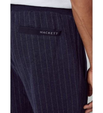 Hackett London Navy striped trousers