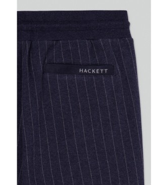 Hackett London Navy striped trousers