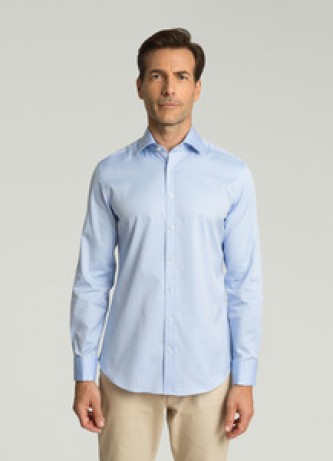 HACKETT Pinpoint DC Shirt azul claro