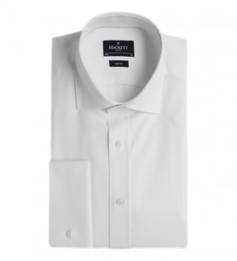 Hackett London Chemise Pinpoint blanche