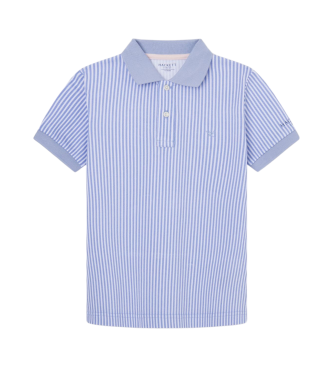 Hackett London Niebieska koszulka polo w prążki