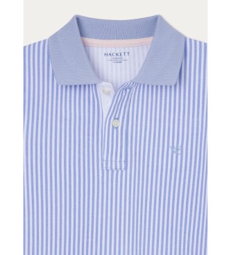 Hackett London Pinstripe blue polo shirt