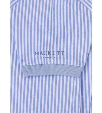 Hackett London Niebieska koszulka polo w prążki