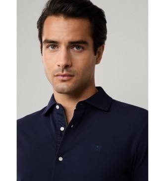 Hackett London Camicia blu navy con bordino