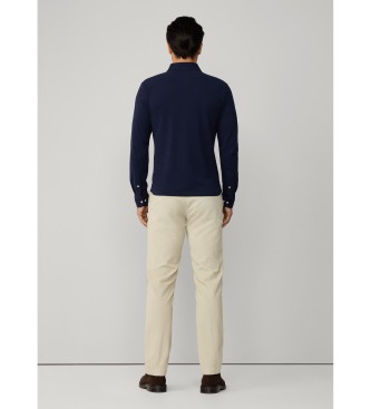 Hackett London Camicia blu navy con bordino