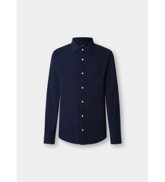 Hackett London Camicia blu navy con bordino