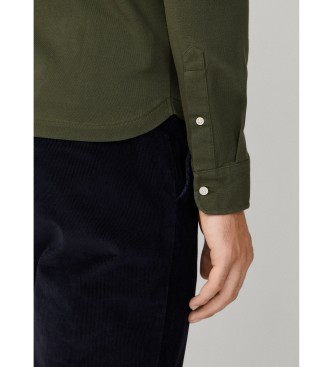 Hackett London Camicia verde con bordino
