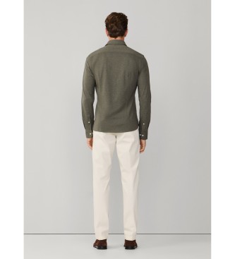 Hackett London Groen Piqu� Overhemd