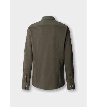 Hackett London Groen Piqu� Overhemd