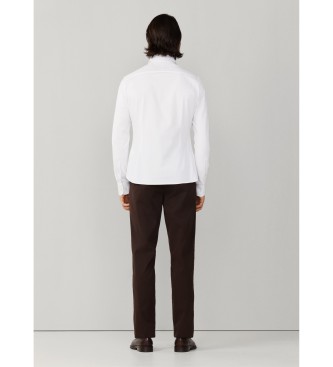 Hackett London Wit Piqu� Overhemd