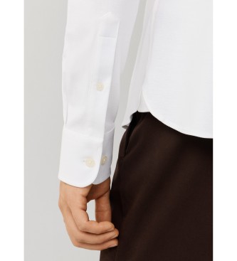 Hackett London Wit Piqu� Overhemd