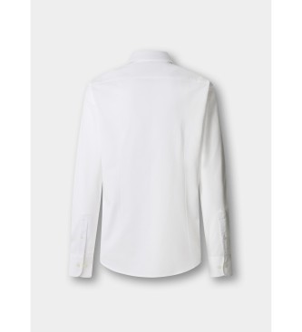 Hackett London Wit Piqu� Overhemd