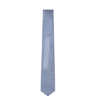 Hackett London Pla Flower Krawatte blau