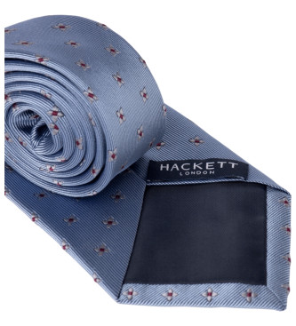Hackett London Niebieski krawat Pla Flower